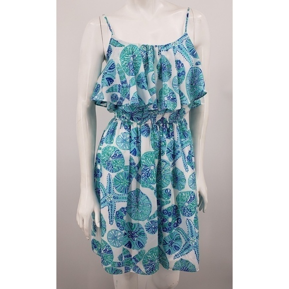New Lilly Pulitzer Target Blue Sand Dollars Dress - Picture 2 of 8